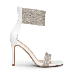 Sparkling Rhinestone Straps Heeled Sandals