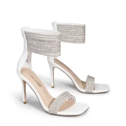 Sparkling Rhinestone Straps Heeled Sandals
