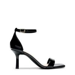 Square Toe Ankle Strap Heels