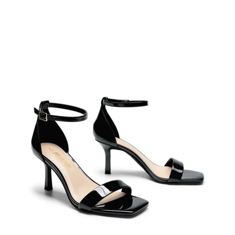 Square Toe Ankle Strap Heels