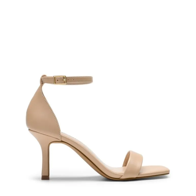 Square Toe Ankle Strap Heels