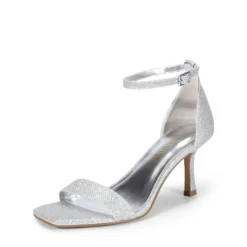 Square Toe Ankle Strap Heels