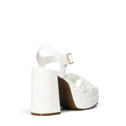 Square Toe Ankle-Strap Platform Chunky Heel Sandals