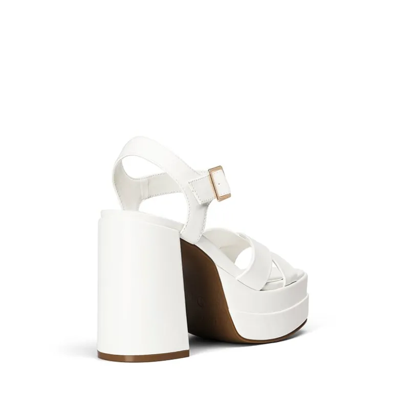 Square Toe Ankle-Strap Platform Chunky Heel Sandals