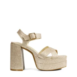 Square Toe Ankle-Strap Platform Chunky Heel Sandals