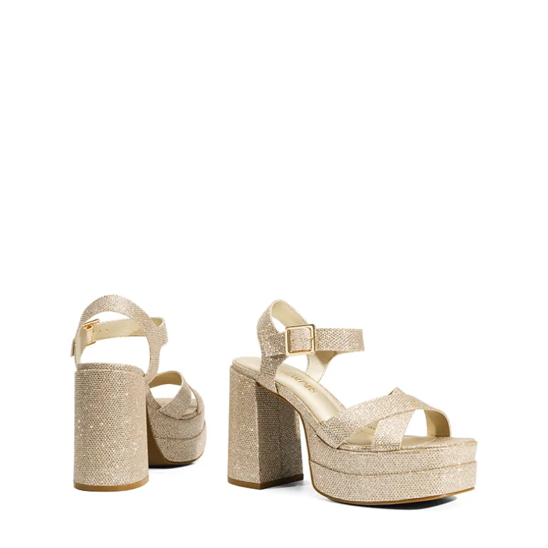 Square Toe Ankle-Strap Platform Chunky Heel Sandals