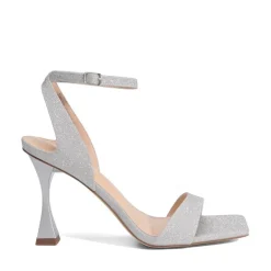 Square Toe Ankle Strap Stilettos Sandals