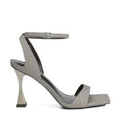 Square Toe Ankle Strap Stilettos Sandals