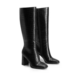 Square Toe Block Heel Knee-high Boots