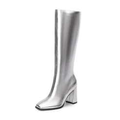 Square Toe Block Heel Knee-high Boots