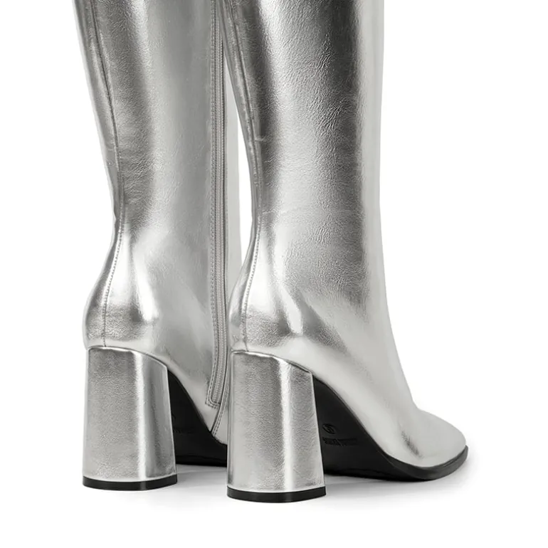 Square Toe Block Heel Knee-high Boots