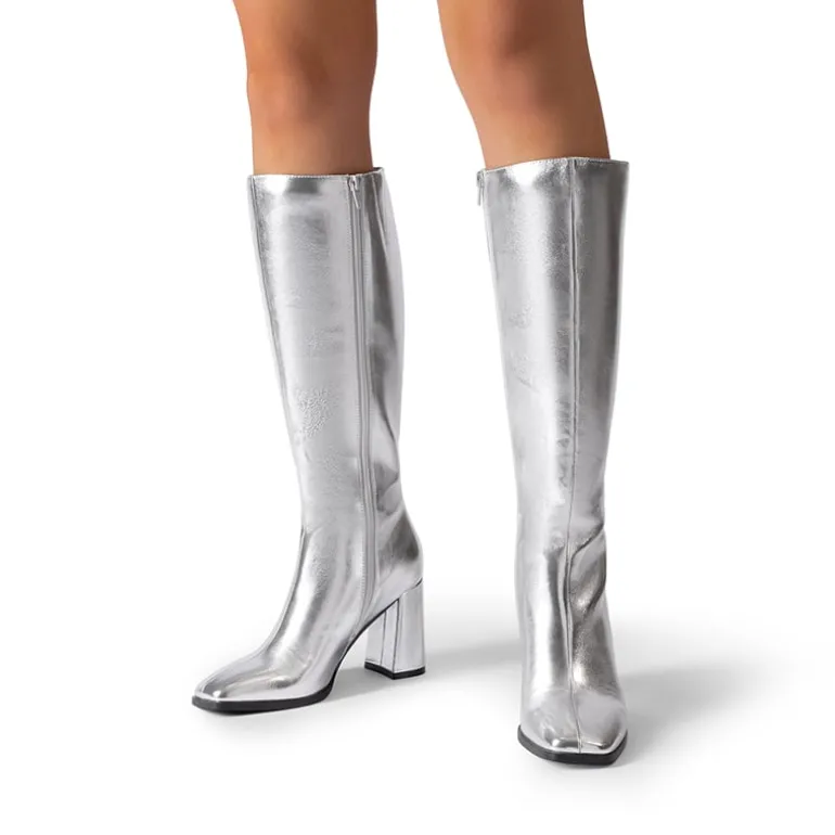Square Toe Block Heel Knee-high Boots