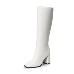 Square Toe Block Heel Knee-high Boots