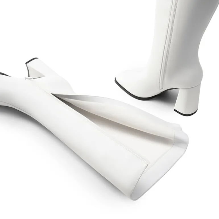 Square Toe Block Heel Knee-high Boots