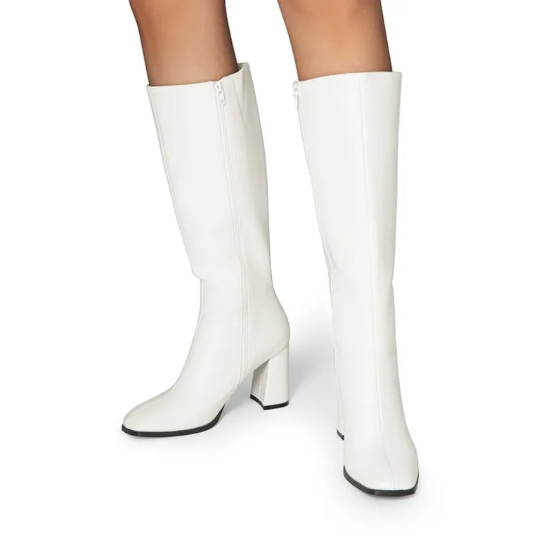 Square Toe Block Heel Knee-high Boots
