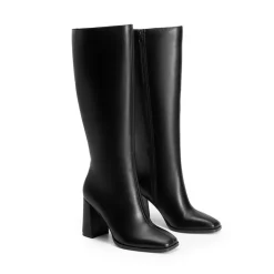 Square Toe Block Heel Knee-high Boots