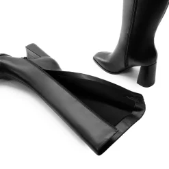 Square Toe Block Heel Knee-high Boots