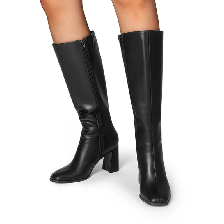 Square Toe Block Heel Knee-high Boots