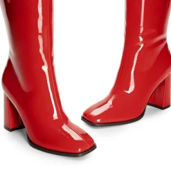 Square Toe Block Heel Knee-high Boots