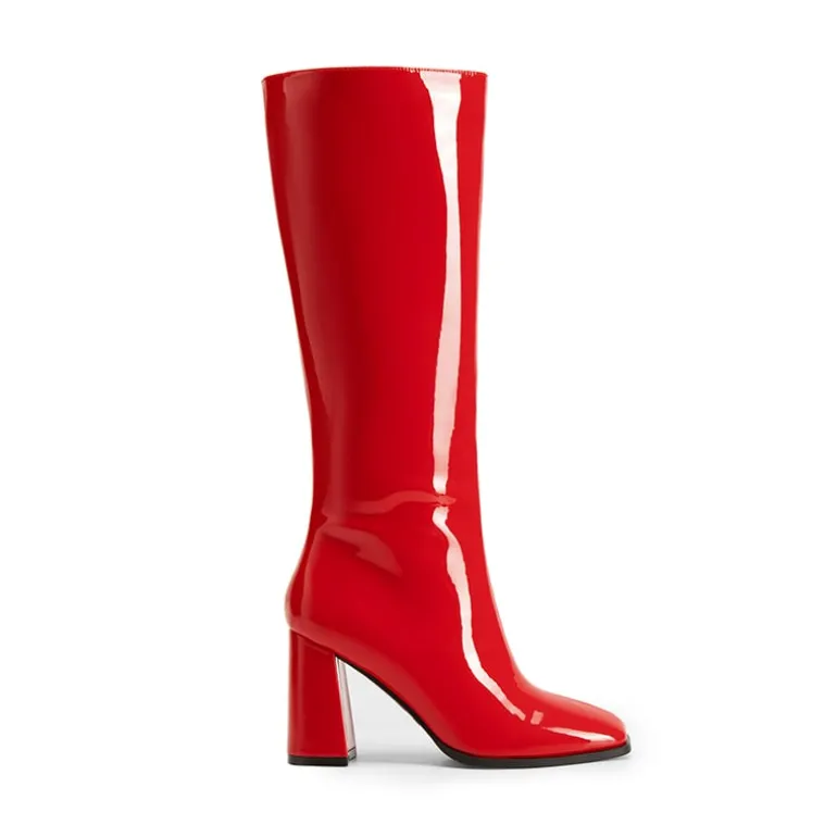 Square Toe Block Heel Knee-high Boots