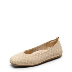 Square Toe Cushioned Knit Flats