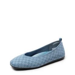Square Toe Cushioned Knit Flats
