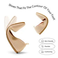 Square Toe Cushioned Knit Flats