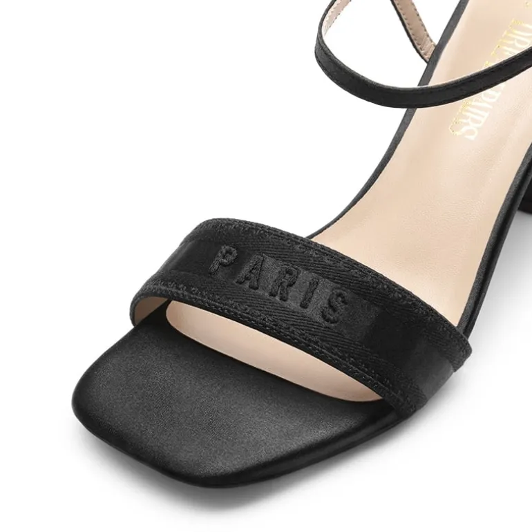 Square Toe Cylindrical Heel Sandals