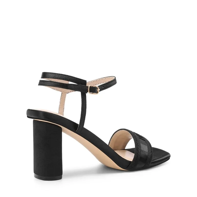 Square Toe Cylindrical Heel Sandals
