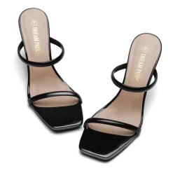 Square Toe Double Wedge Sandals