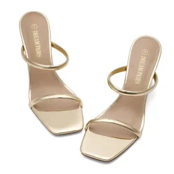 Square Toe Double Wedge Sandals