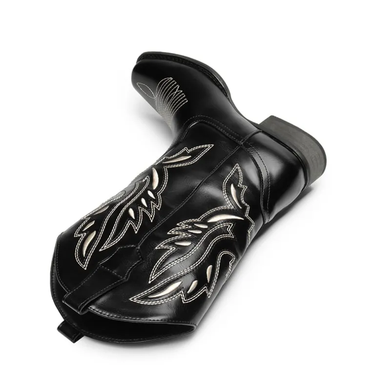 Square Toe Embroidered Cowboy Boots