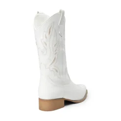 Square Toe Embroidered Cowboy Boots