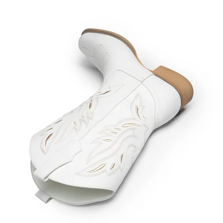 Square Toe Embroidered Cowboy Boots