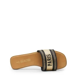 Square Toe Flat Slide Sandals