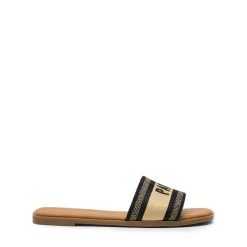Square Toe Flat Slide Sandals