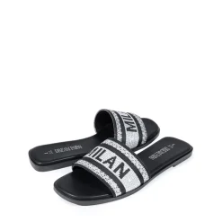 Square Toe Flat Slide Sandals