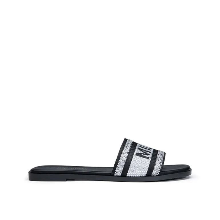 Square Toe Flat Slide Sandals