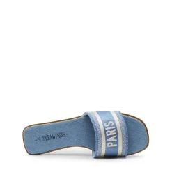 Square Toe Flat Slide Sandals