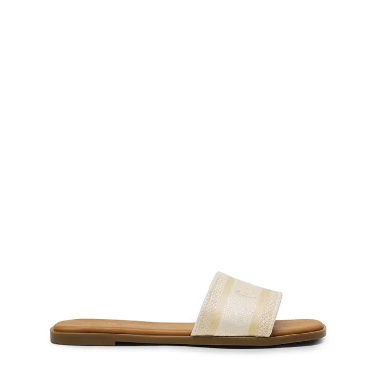 Square Toe Flat Slide Sandals