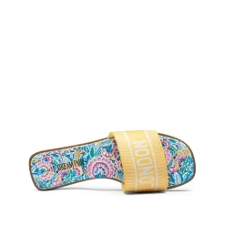 Square Toe Flat Slide Sandals