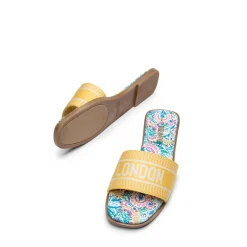 Square Toe Flat Slide Sandals
