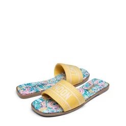 Square Toe Flat Slide Sandals
