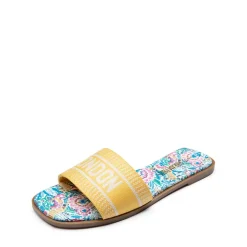 Square Toe Flat Slide Sandals