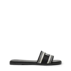 Square Toe Flat Slide Sandals