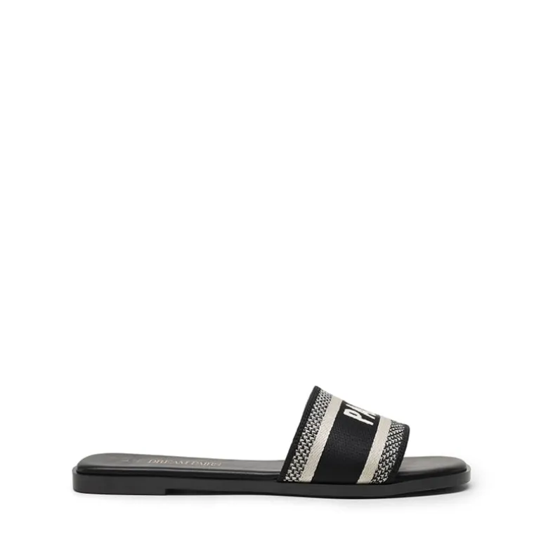 Square Toe Flat Slide Sandals