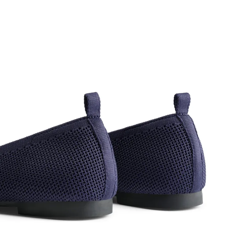 Square Toe Knit Sustainable Flats