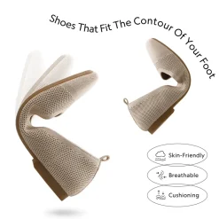 Square Toe Knit Sustainable Flats
