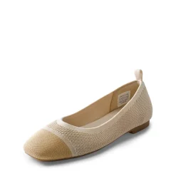 Square Toe Knit Sustainable Flats