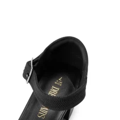 Square Toe Knitted Block Heel Pumps